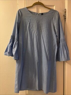 Design Lab Light Blue Bell Sleeve cotton Shift Dress size small